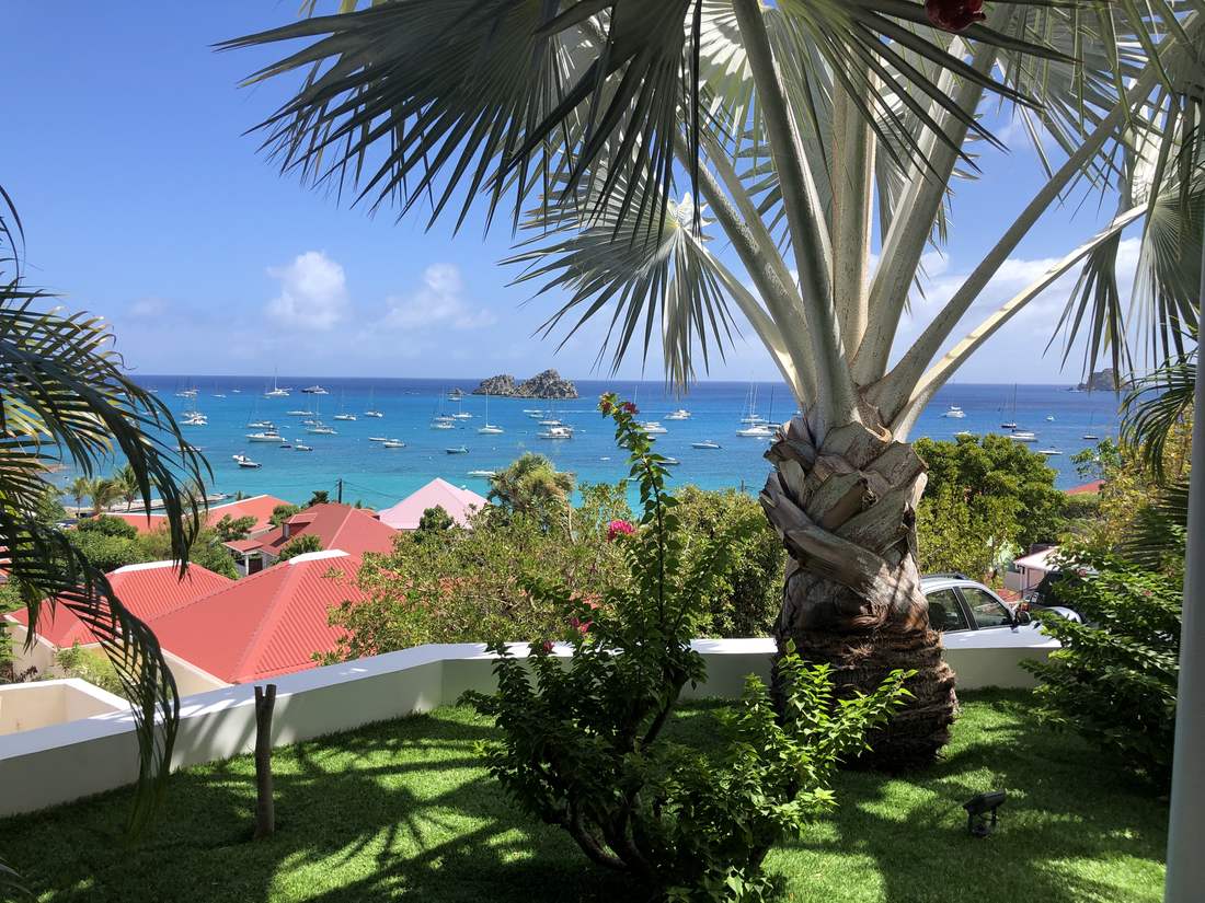 Garden and view over the bay