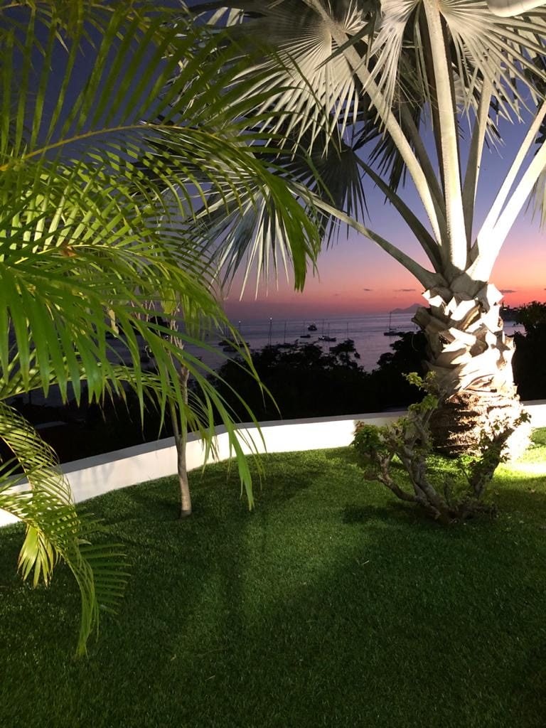 Sunset from the garden